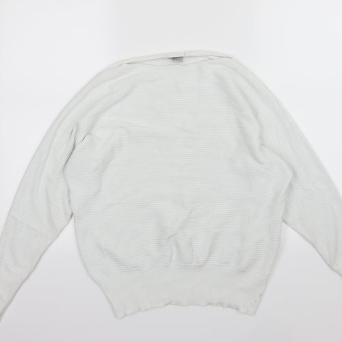 H&M Womens White  Knit Pullover Jumper Size M