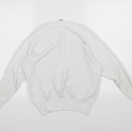 H&M Womens White  Knit Pullover Jumper Size M