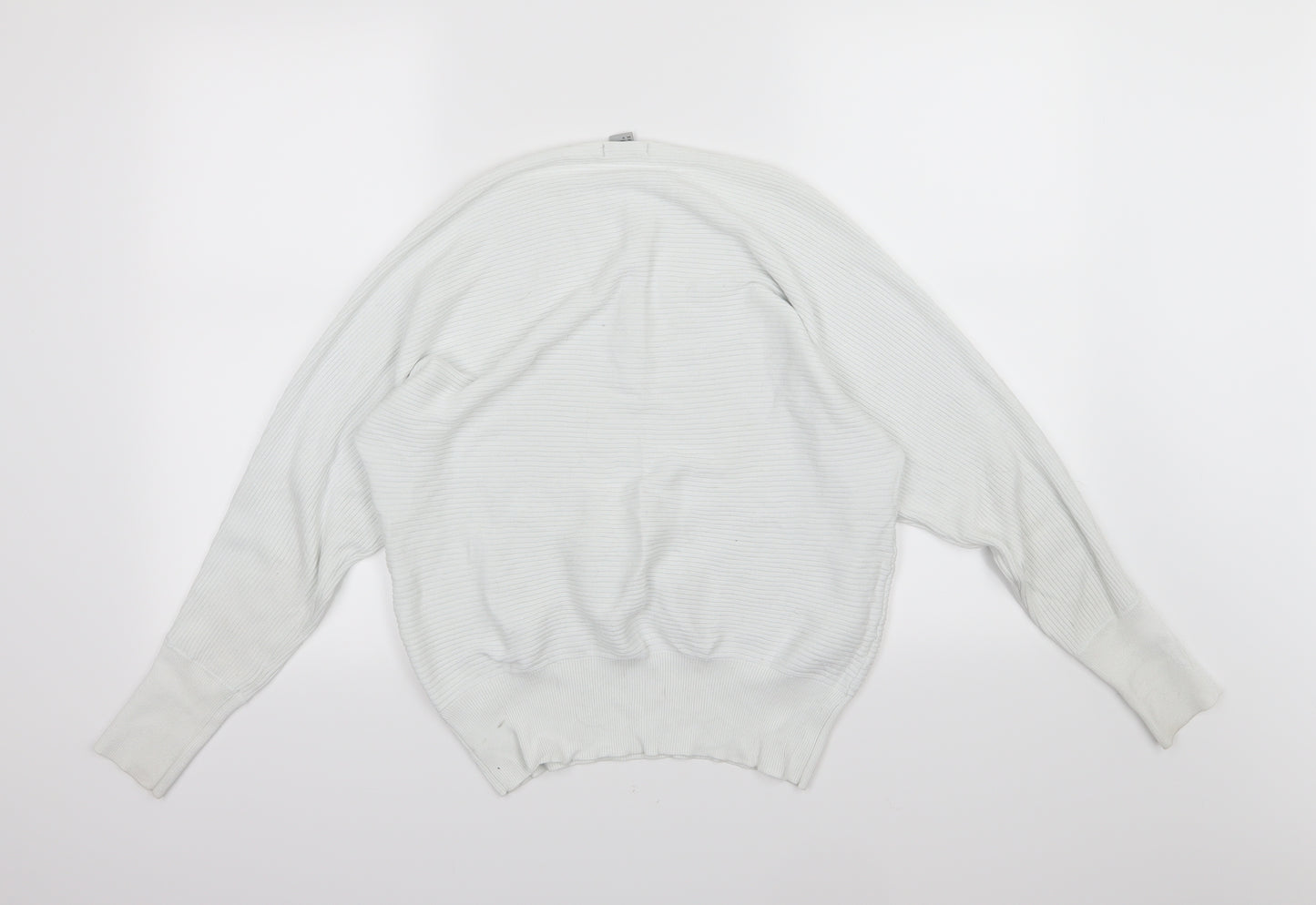 H&M Womens White  Knit Pullover Jumper Size M