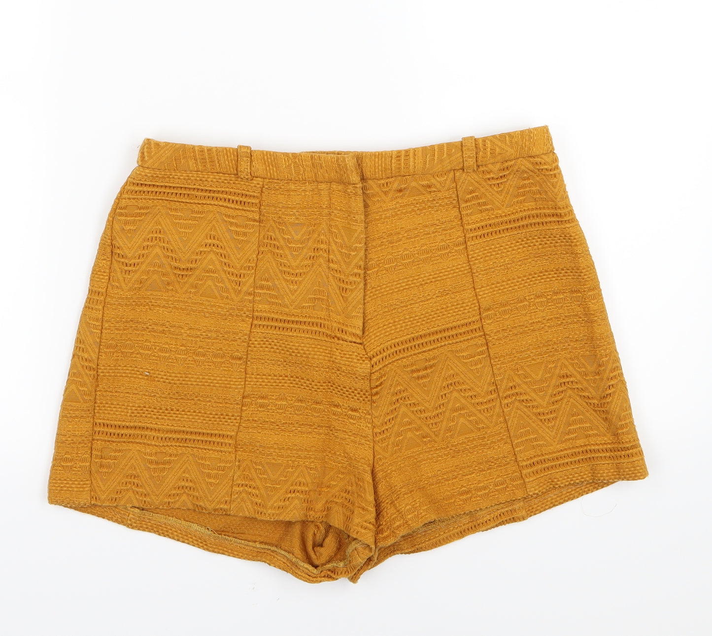 River Island Womens Brown Geometric  Mom Shorts Size 12