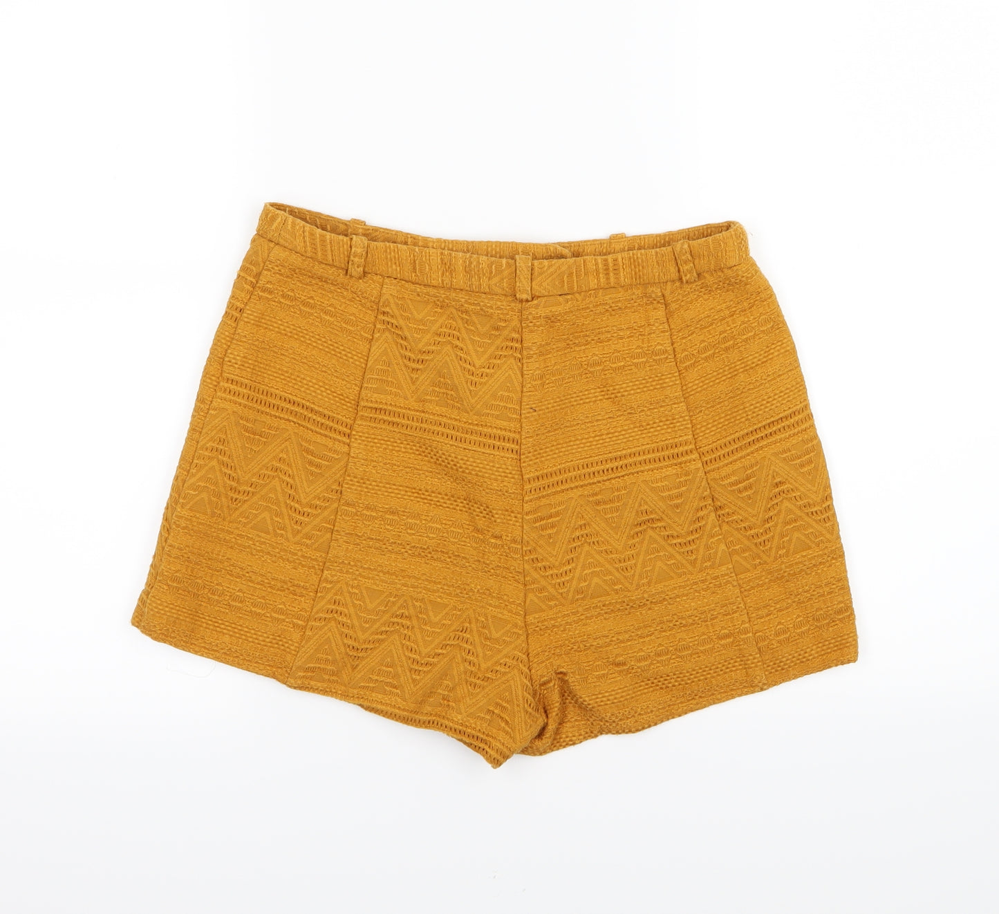 River Island Womens Brown Geometric  Mom Shorts Size 12
