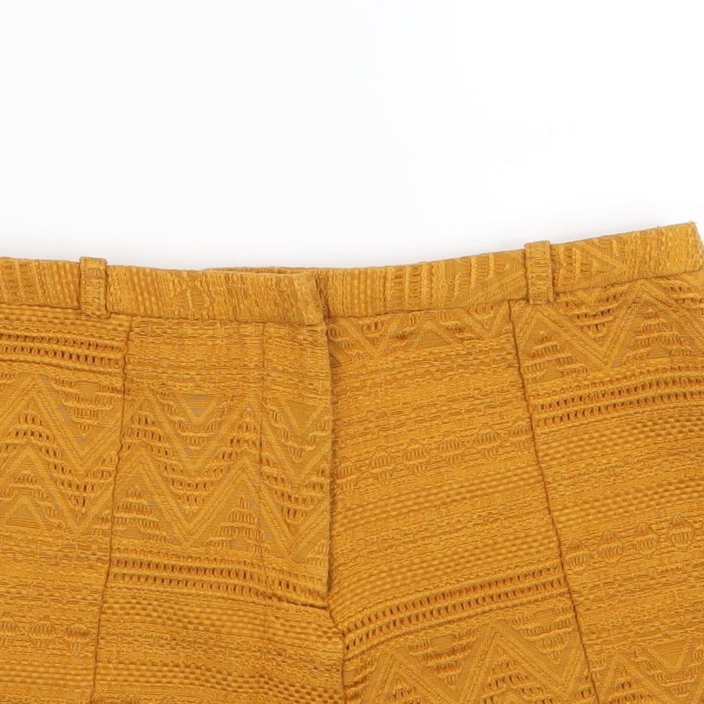 River Island Womens Brown Geometric  Mom Shorts Size 12