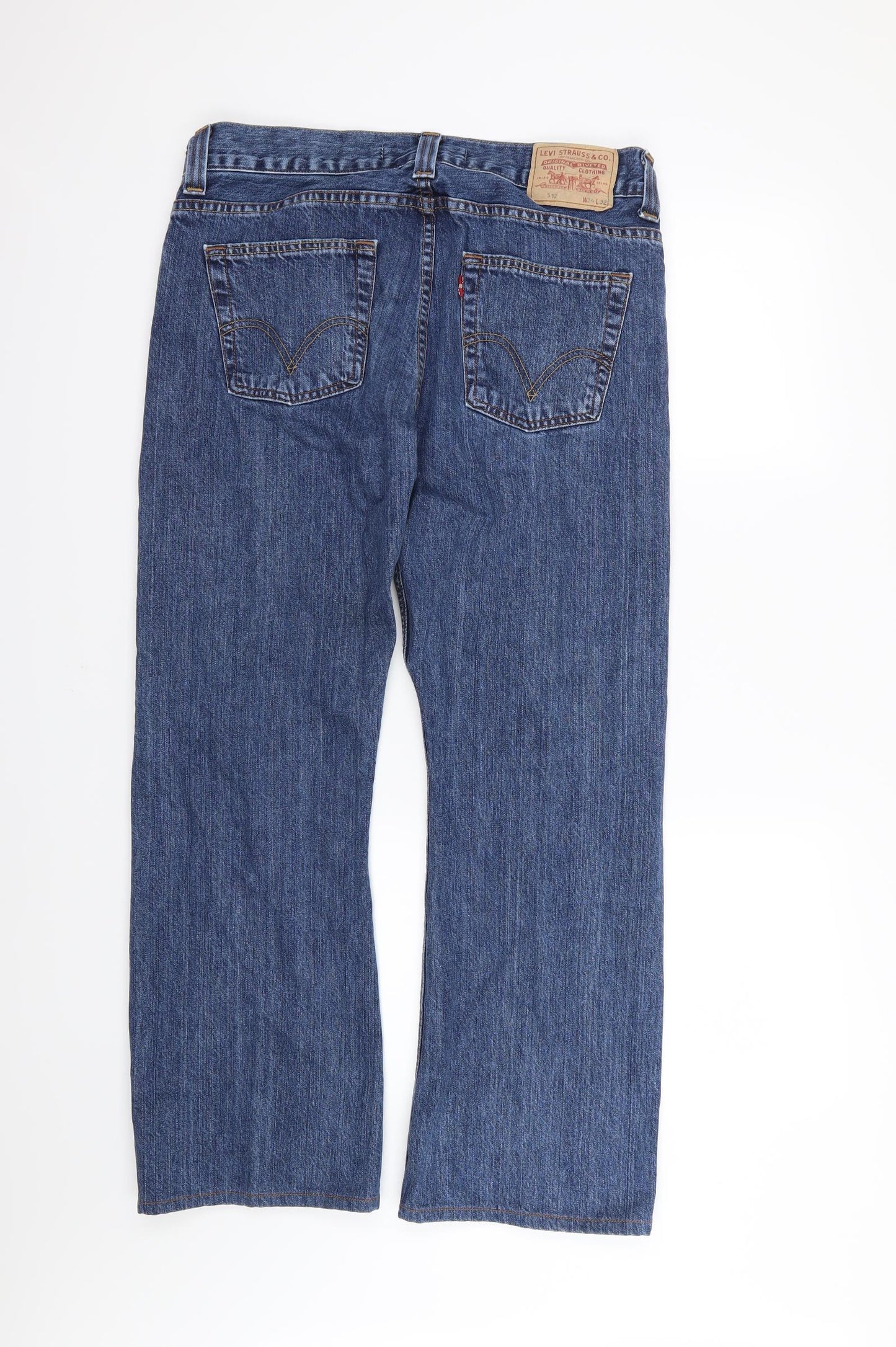 Levi's Mens Blue  Denim Straight Jeans Size 34 L32 in