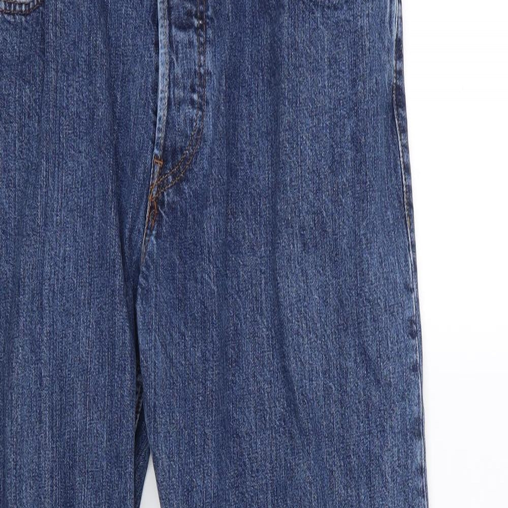 Levi's Mens Blue  Denim Straight Jeans Size 34 L32 in