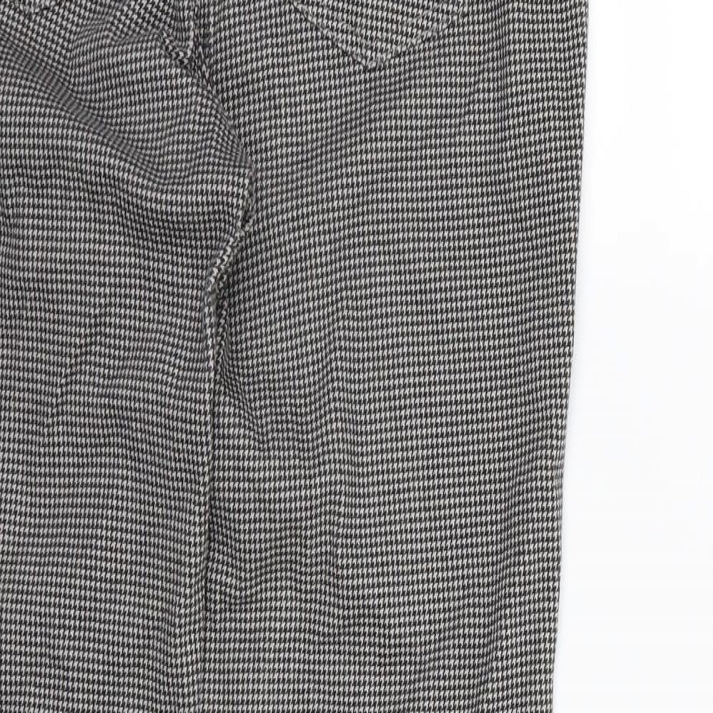 Uniqlo Womens Grey Houndstooth  Trousers  Size M L30 in