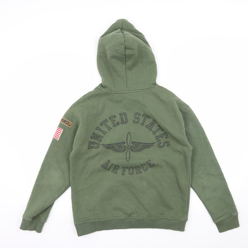 Topshop Womens Green  Jersey Pullover Hoodie Size 10  - USA