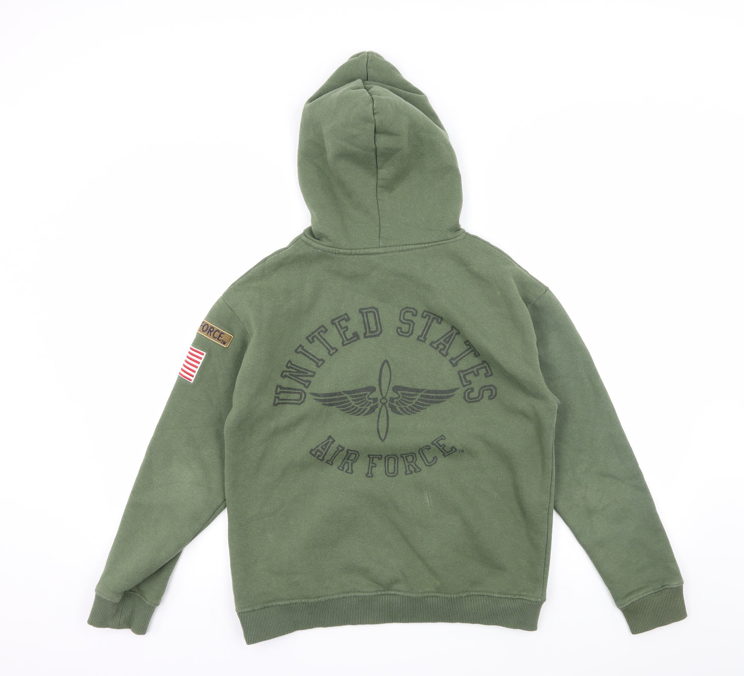 Topshop Womens Green  Jersey Pullover Hoodie Size 10  - USA