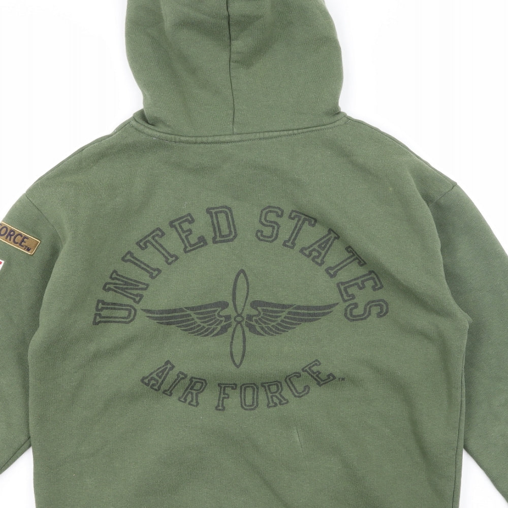 Topshop Womens Green  Jersey Pullover Hoodie Size 10  - USA