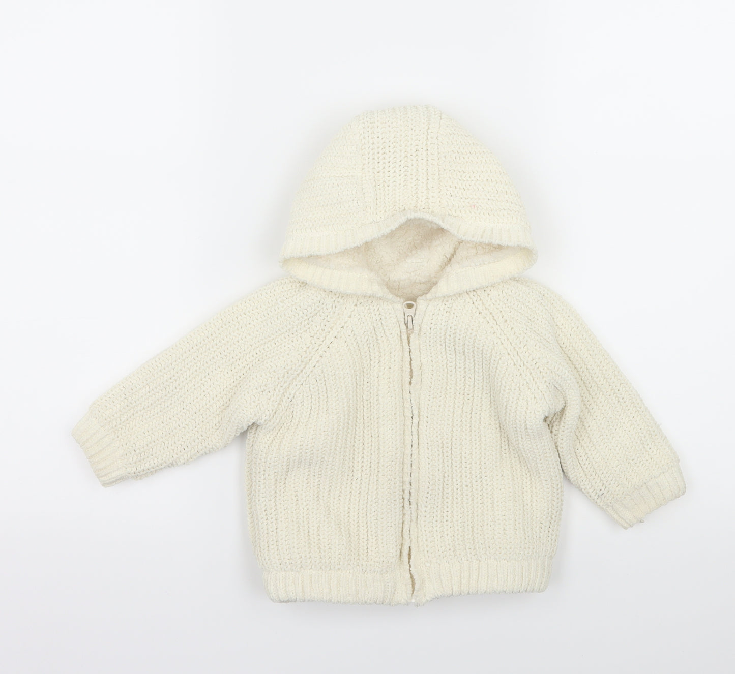 Marks and Spencer Baby Ivory  Knit Cardigan Jumper Size 9-12 Months