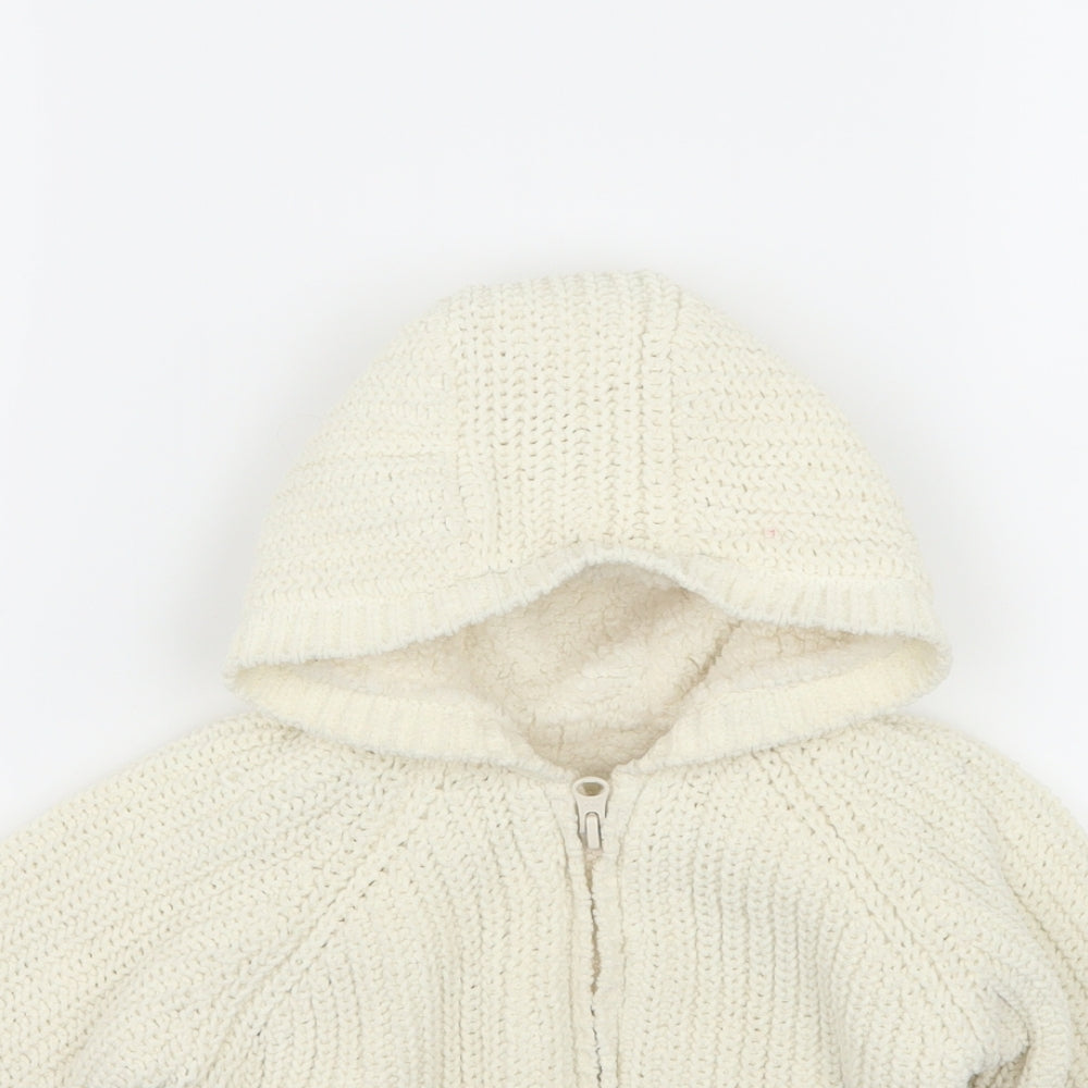 Marks and Spencer Baby Ivory  Knit Cardigan Jumper Size 9-12 Months