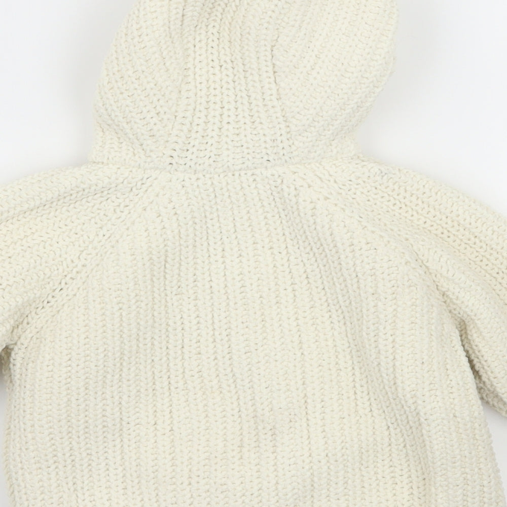 Marks and Spencer Baby Ivory  Knit Cardigan Jumper Size 9-12 Months