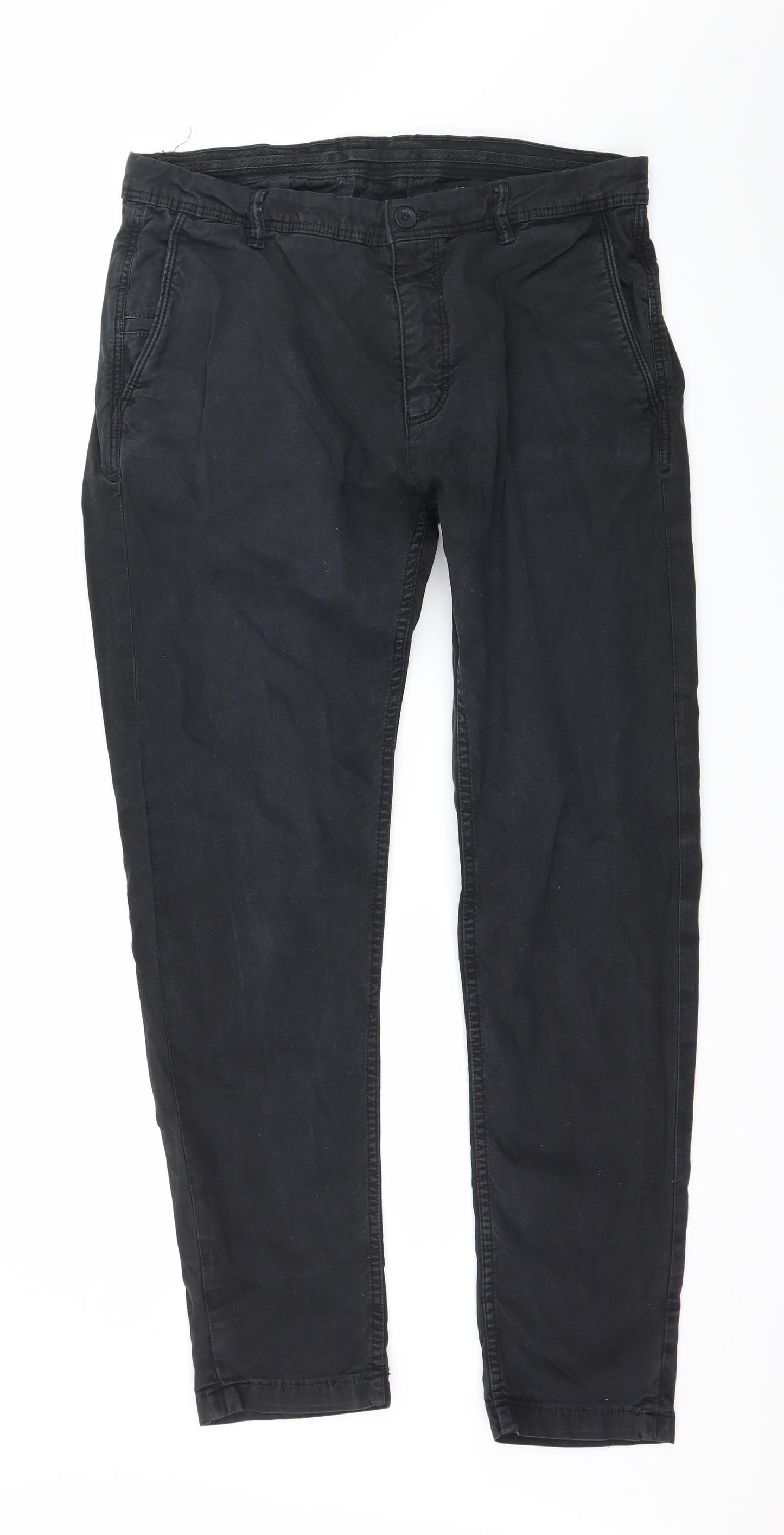 Zara Mens Black   Trousers  Size 34 in L30 in