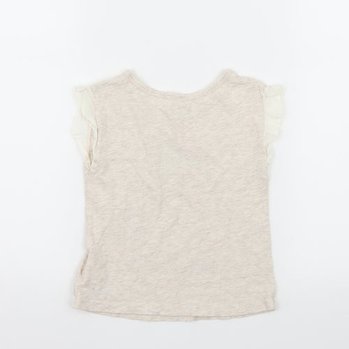 Gap Girls Ivory  Jersey Basic T-Shirt Size 3 Years  - Cat