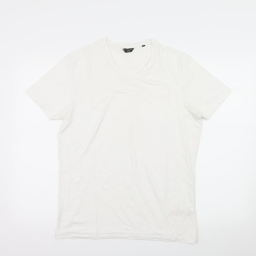 Autograph Mens White  Jersey  T-Shirt Size L  - David Gandy Collection