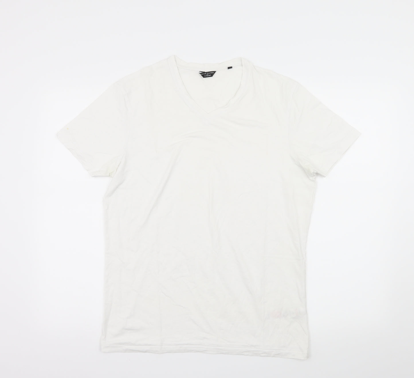 Autograph Mens White  Jersey  T-Shirt Size L  - David Gandy Collection