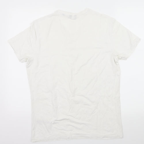 Autograph Mens White  Jersey  T-Shirt Size L  - David Gandy Collection