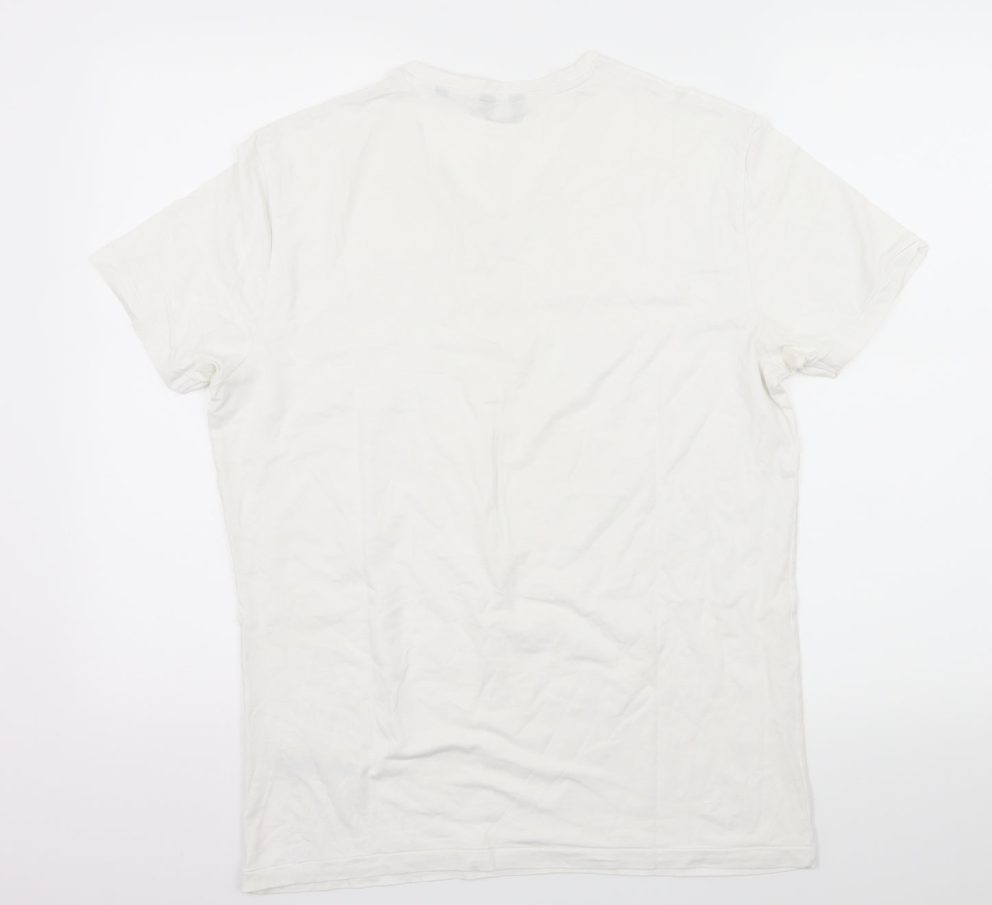 Autograph Mens White  Jersey  T-Shirt Size L  - David Gandy Collection