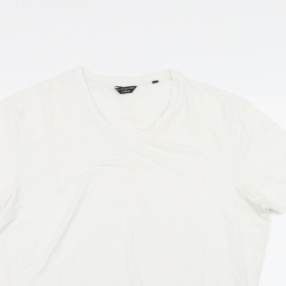 Autograph Mens White  Jersey  T-Shirt Size L  - David Gandy Collection