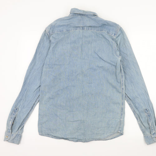 Cedar Wood State Mens Blue  Denim  Button-Up Size S