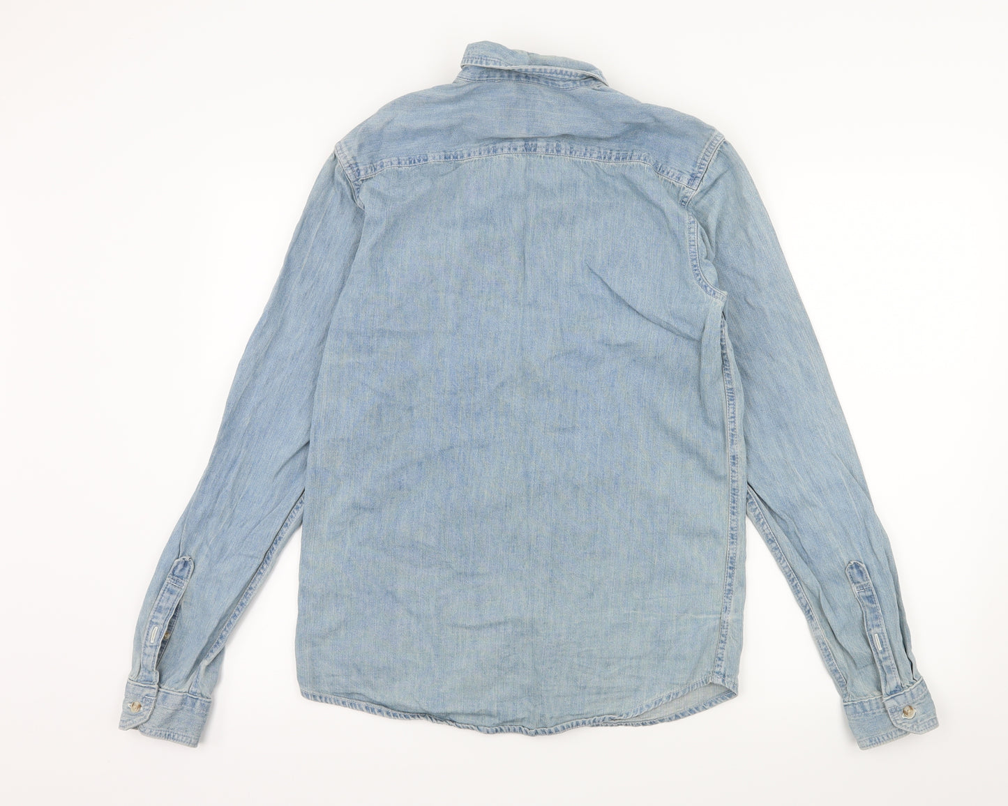 Cedar Wood State Mens Blue  Denim  Button-Up Size S