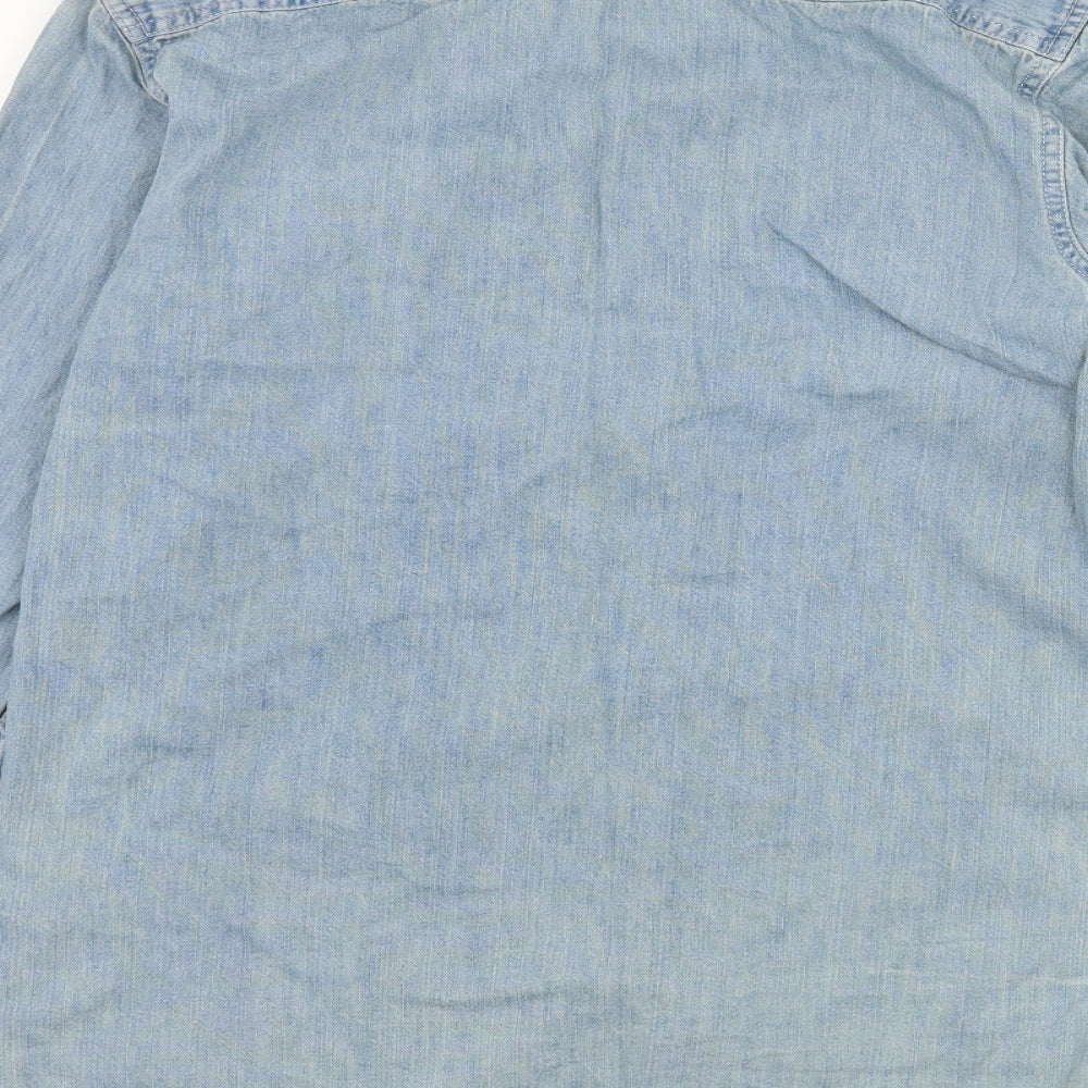 Cedar Wood State Mens Blue  Denim  Button-Up Size S