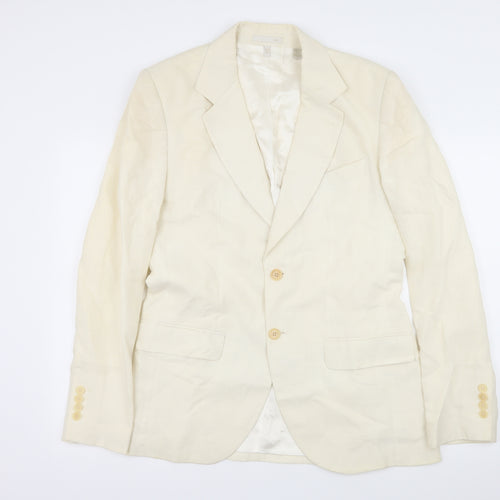 Zara Mens Ivory   Jacket Blazer Size M