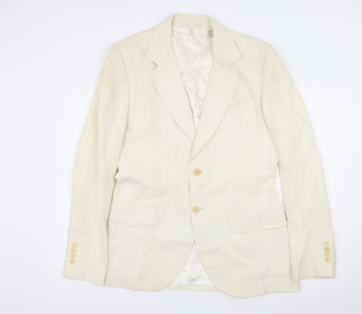 Zara Mens Ivory   Jacket Blazer Size M