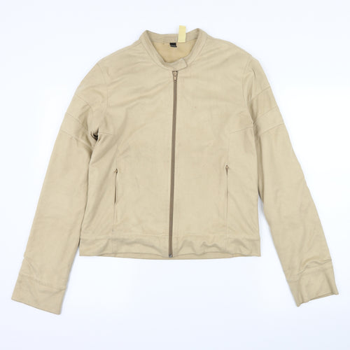 Falney Womens Beige  Velour Jacket  Size M