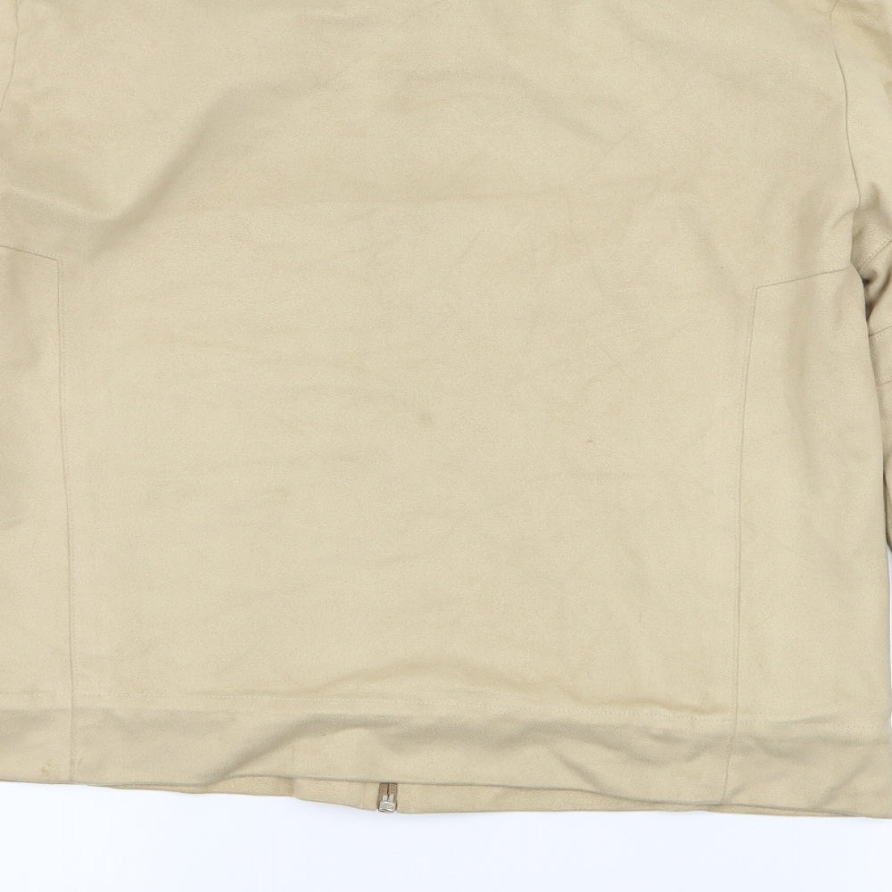 Falney Womens Beige  Velour Jacket  Size M