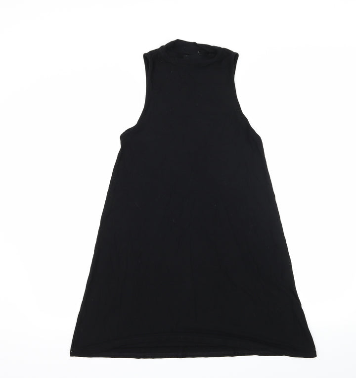 Topshop Womens Black  Jersey T-Shirt Dress  Size 6