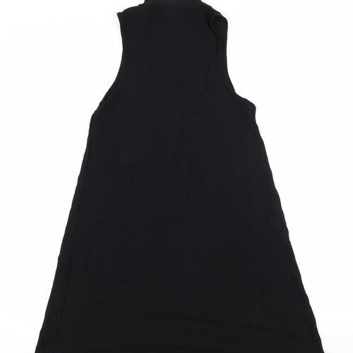 Topshop Womens Black  Jersey T-Shirt Dress  Size 6