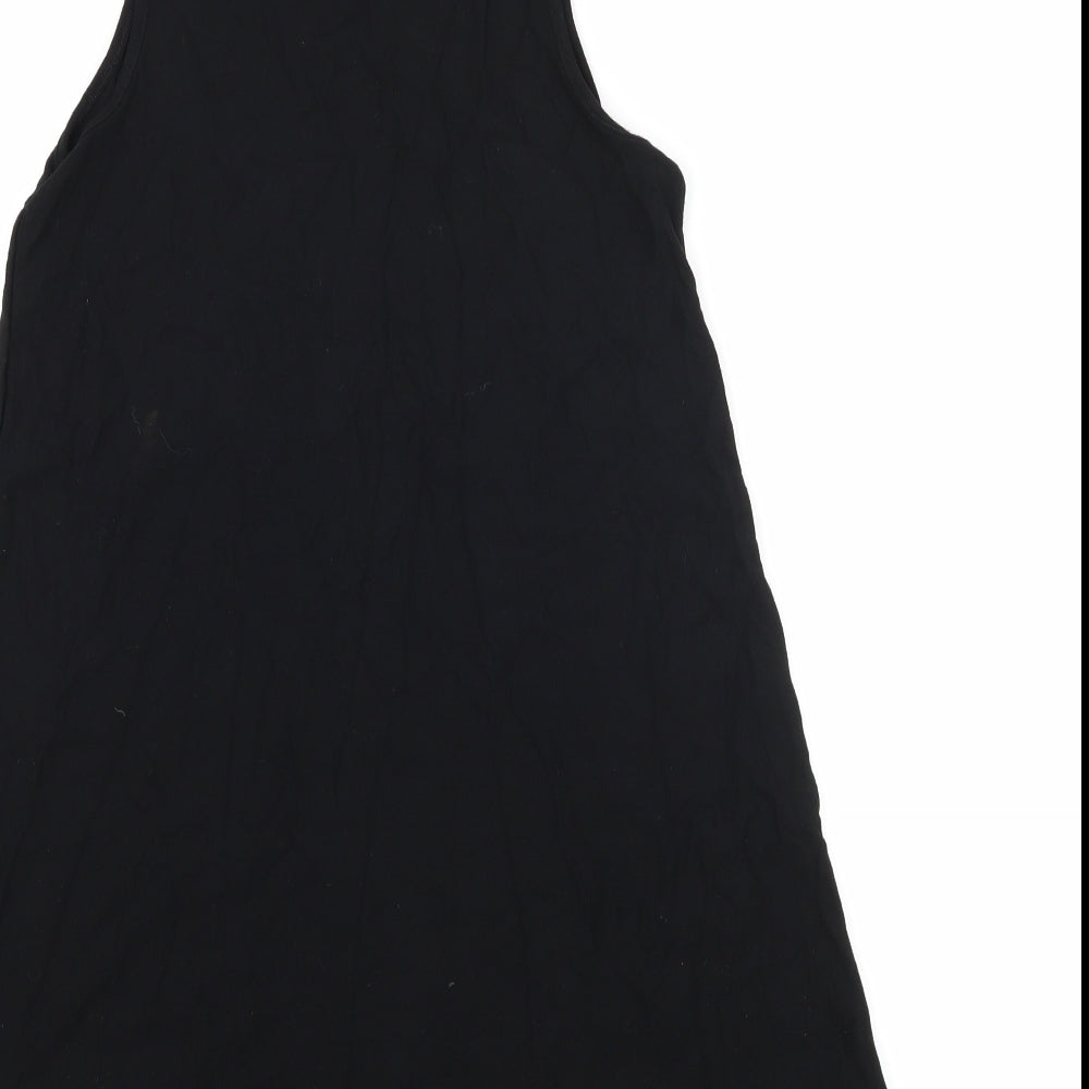 Topshop Womens Black  Jersey T-Shirt Dress  Size 6