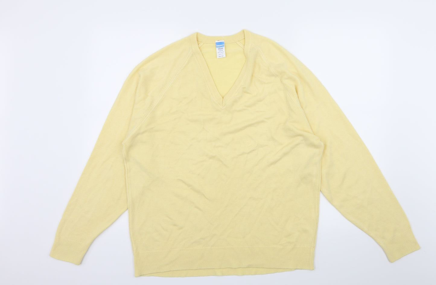 Mackays Mens Yellow  Knit Pullover Jumper Size XL