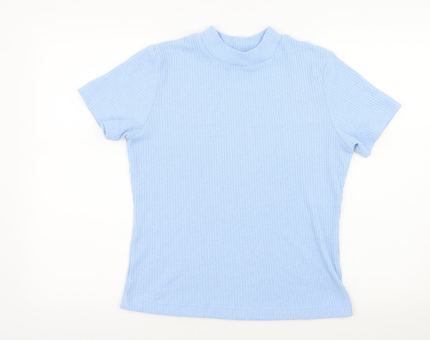 DASH Womens Blue  Jersey Basic T-Shirt Size 14
