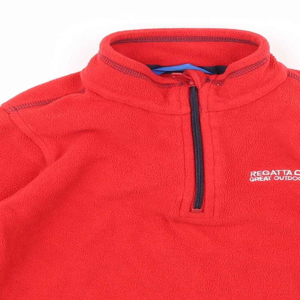 Regatta Boys Red  Fleece Pullover Sweatshirt Size 3-4 Years