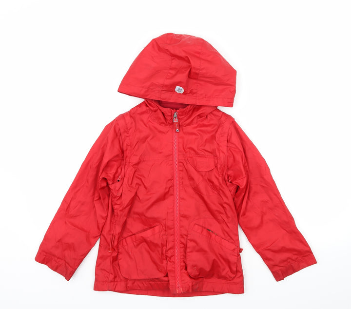 Cube Girls Red Rain Coat Cape Size 6 Years