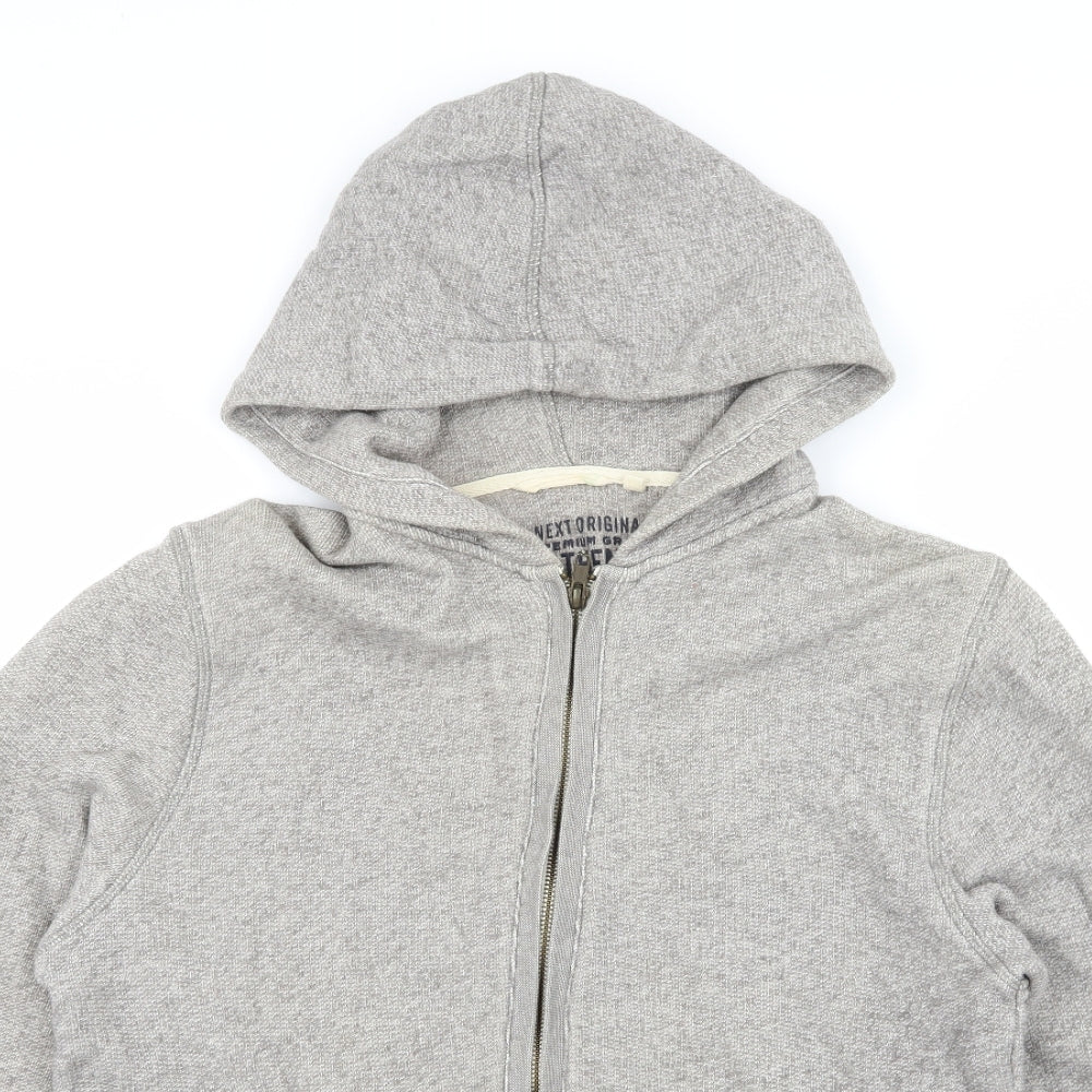 NEXT Boys Grey  Jersey Full Zip Hoodie Size 13 Years