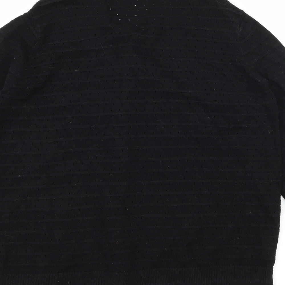 TU Womens Black  Knit Cardigan Jumper Size 14