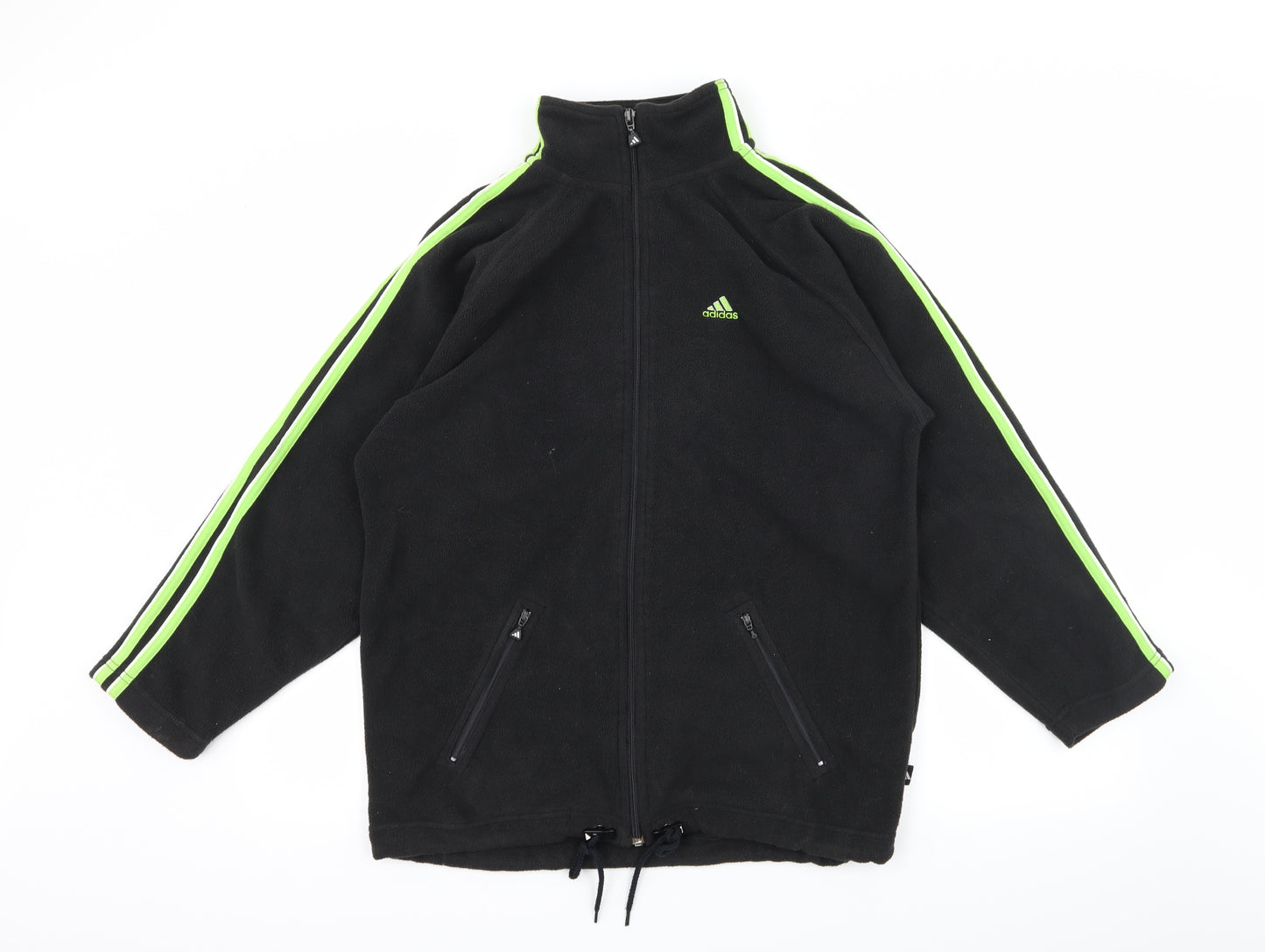 adidas Womens Gold Striped Fleece Jacket  Size 8