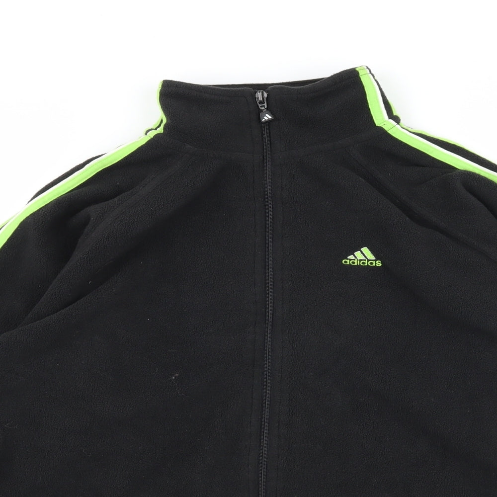 adidas Womens Gold Striped Fleece Jacket  Size 8