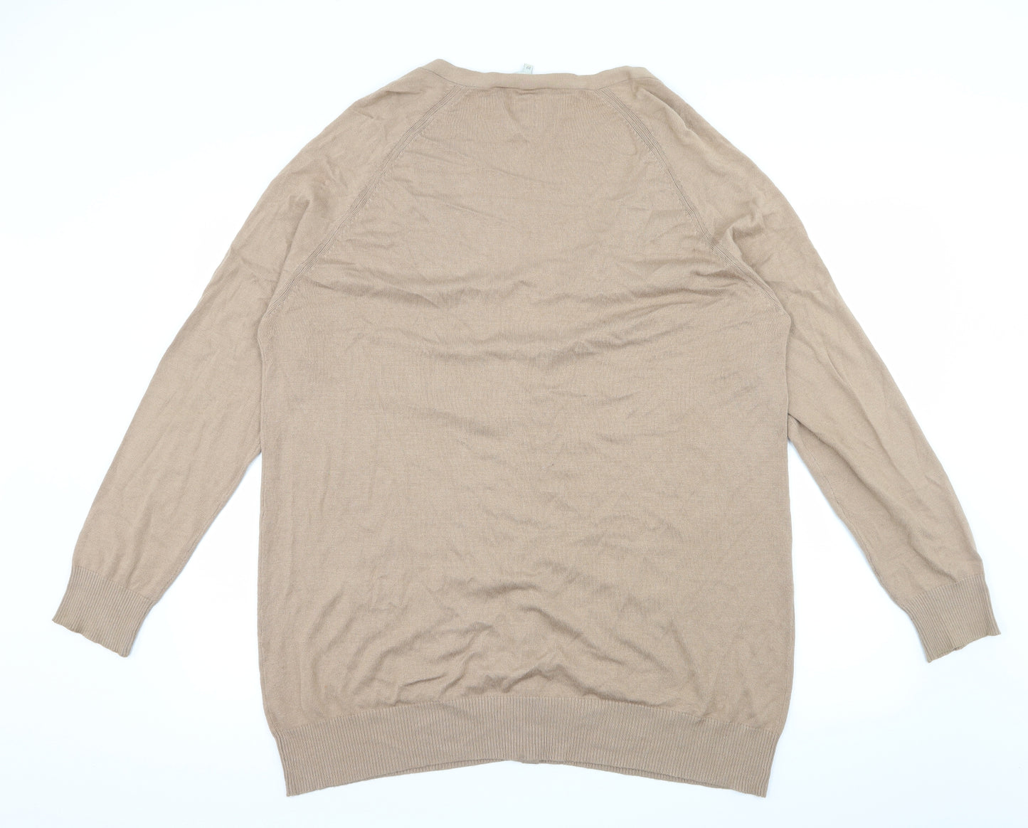 Peacocks Womens Brown  Knit Cardigan Jumper Size 22