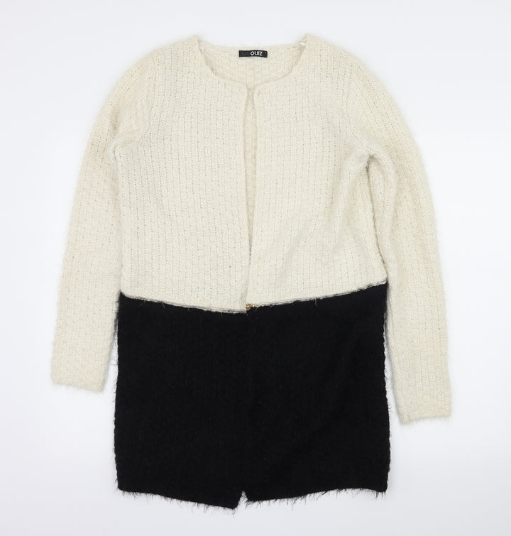 Quiz Womens Ivory  Knit Cardigan Jumper Size S