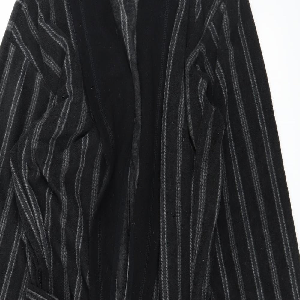Marks and Spencer Mens Green Striped Fleece  Robe Size L