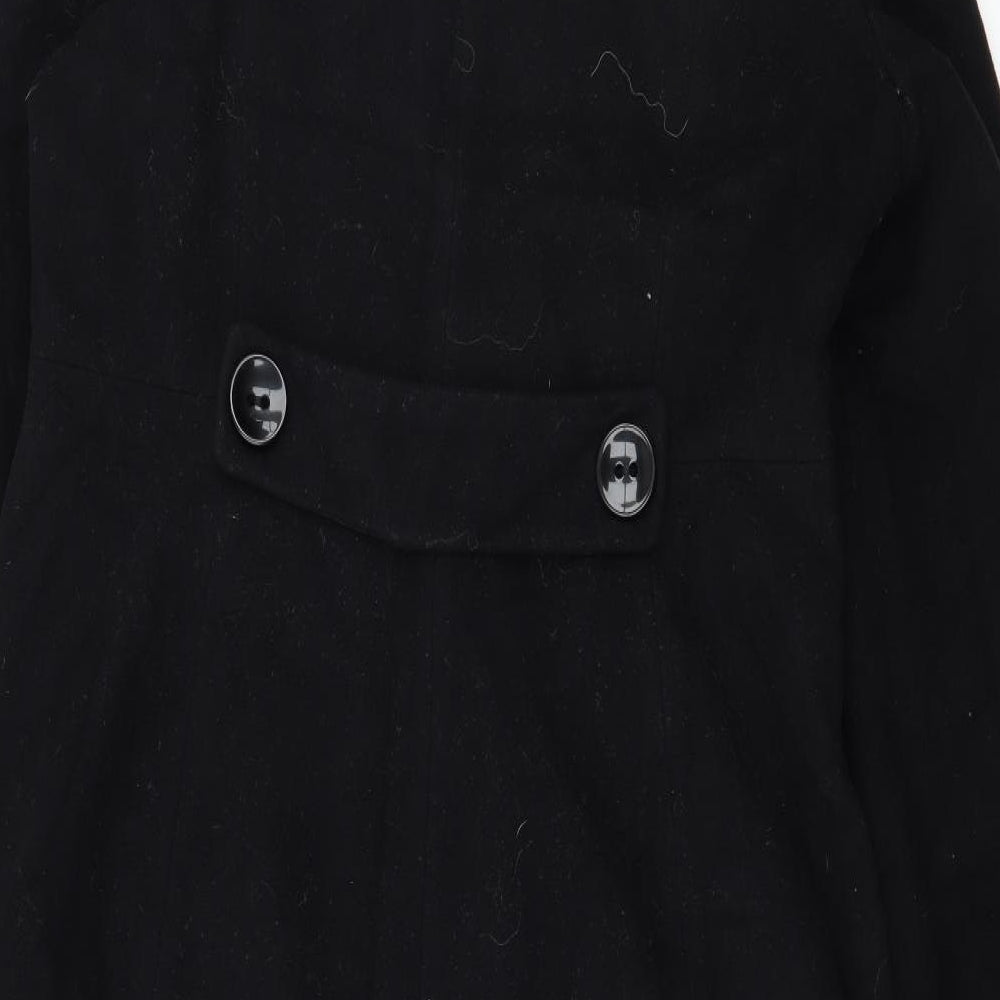 Precis Petite Womens Black   Overcoat Coat Size 16