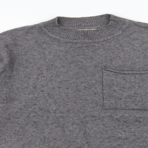 Sleek Chic Womens Grey  Knit Pullover Jumper Size M