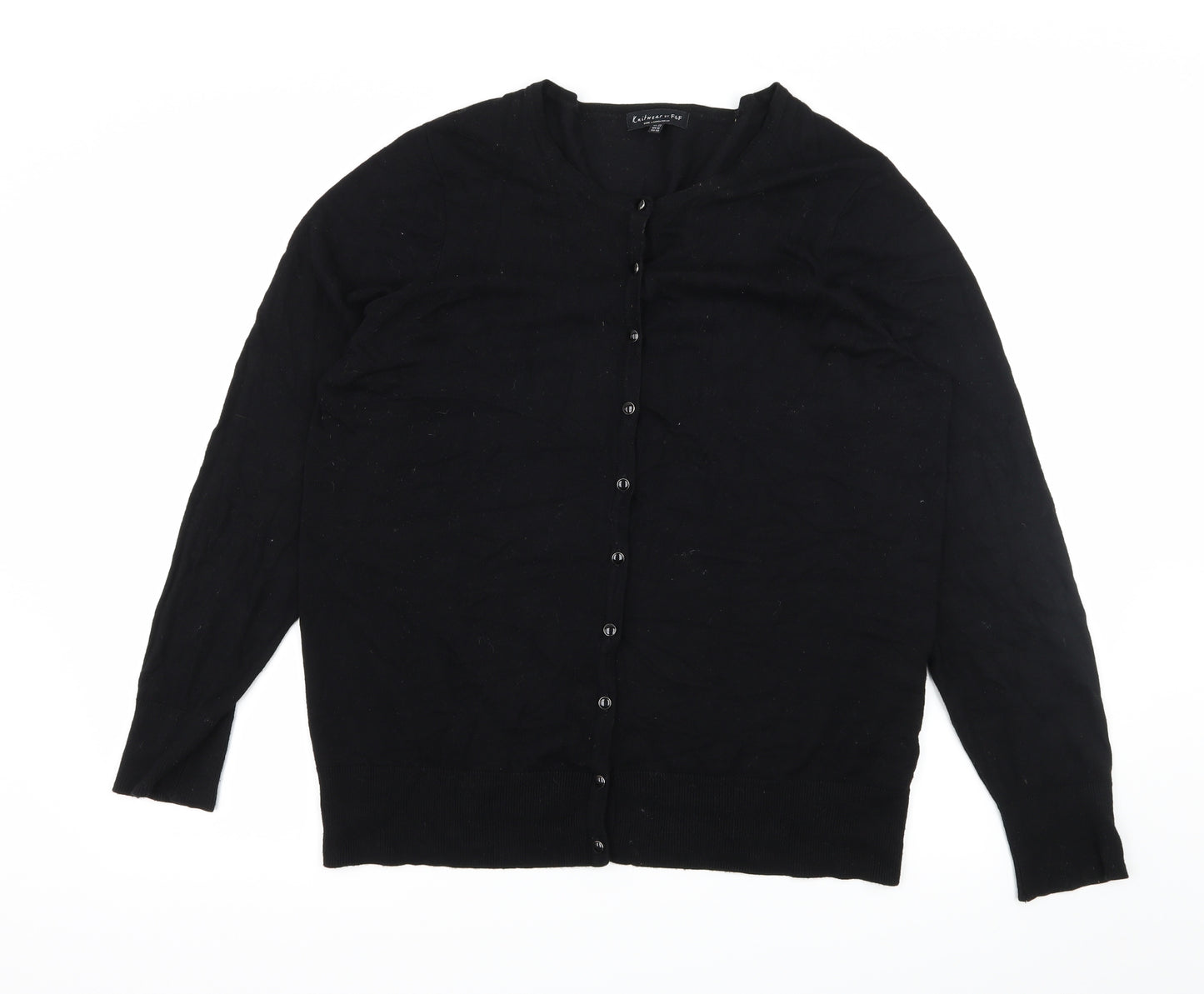 F&F Womens Black  Knit Cardigan Jumper Size 22
