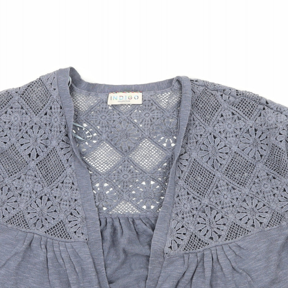 Marks and Spencer Womens Blue  Knit Cardigan Jumper Size 12