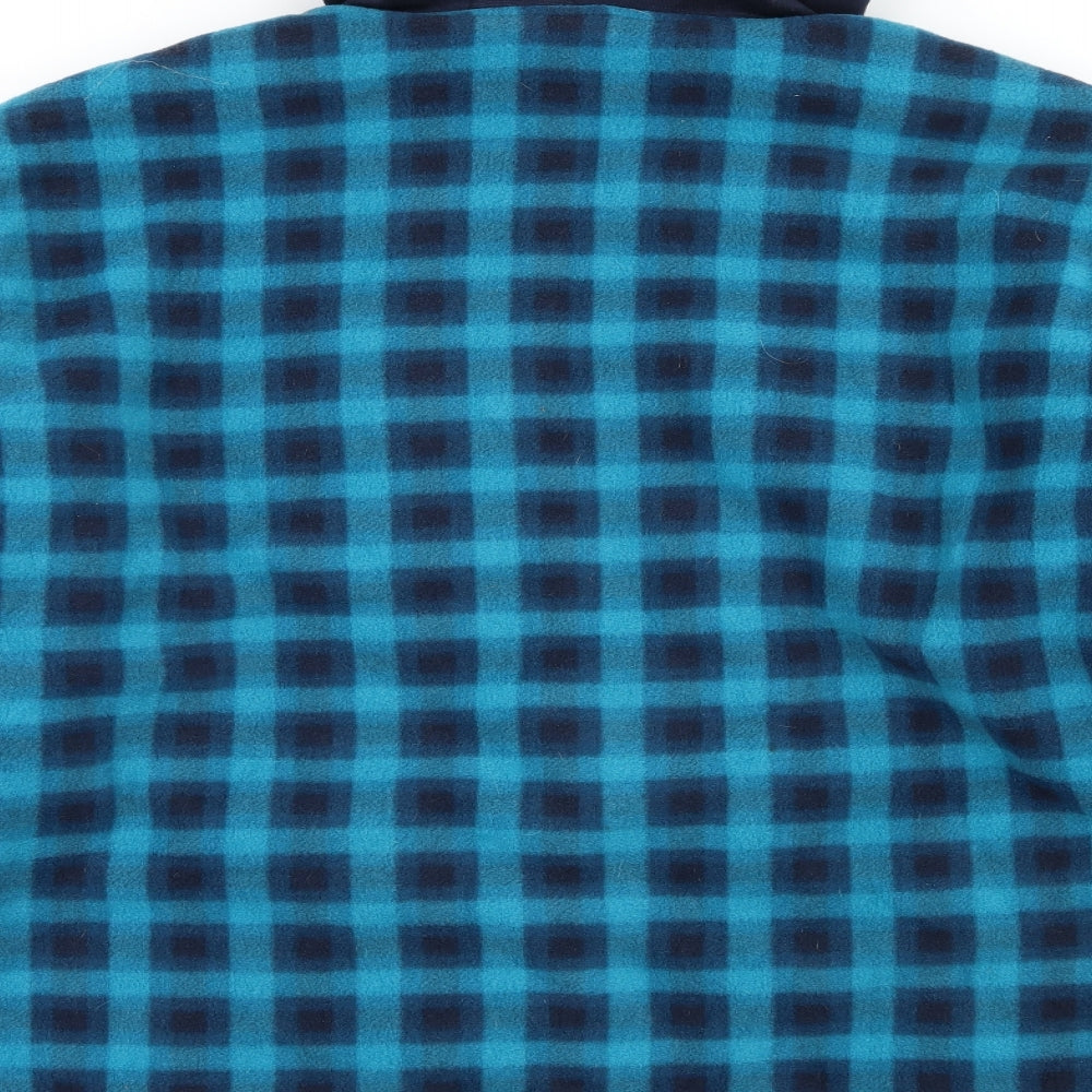 Work Wear Mens Blue Check Fleece Jacket  Size 2XL