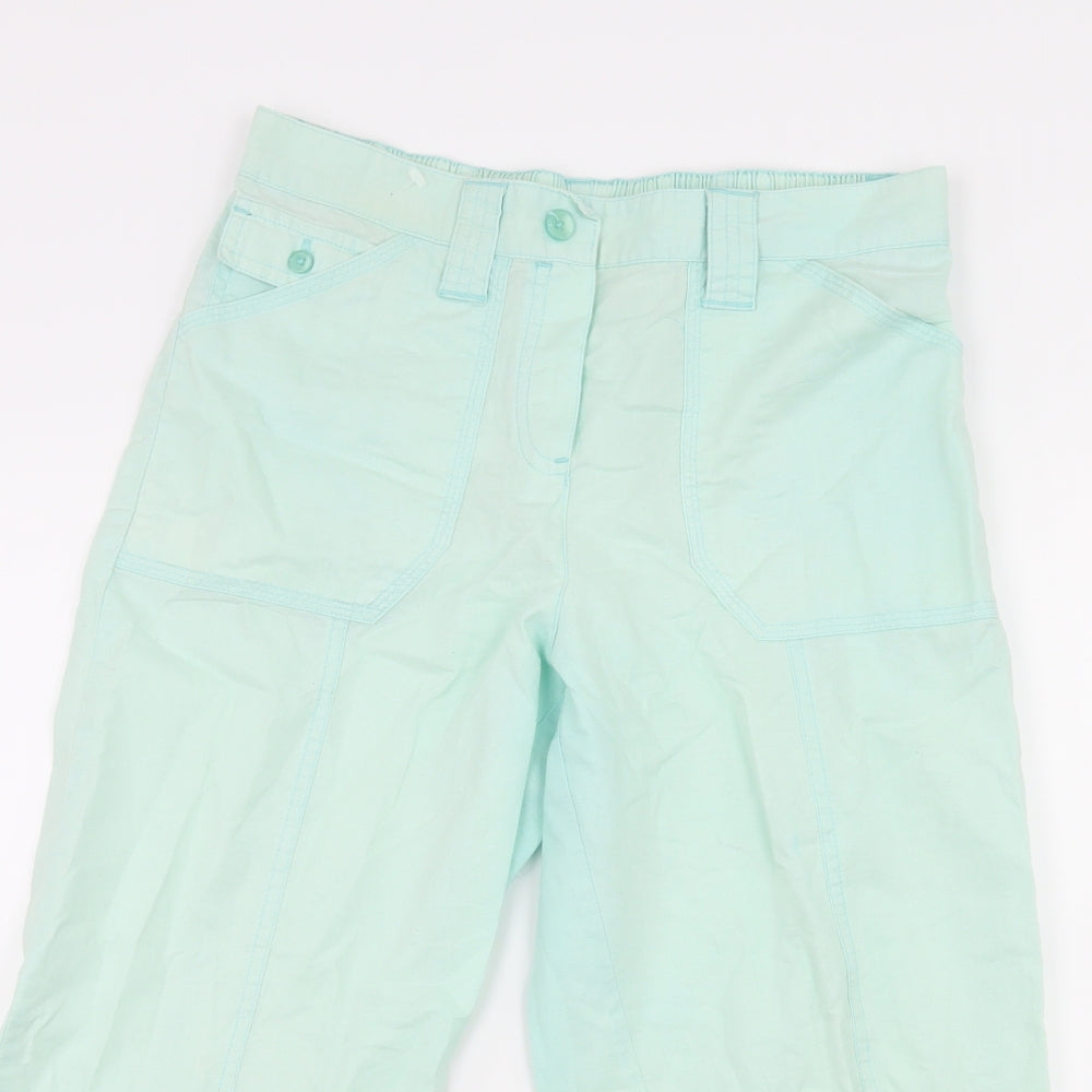 BHS Womens Green   Cropped Trousers Size 8