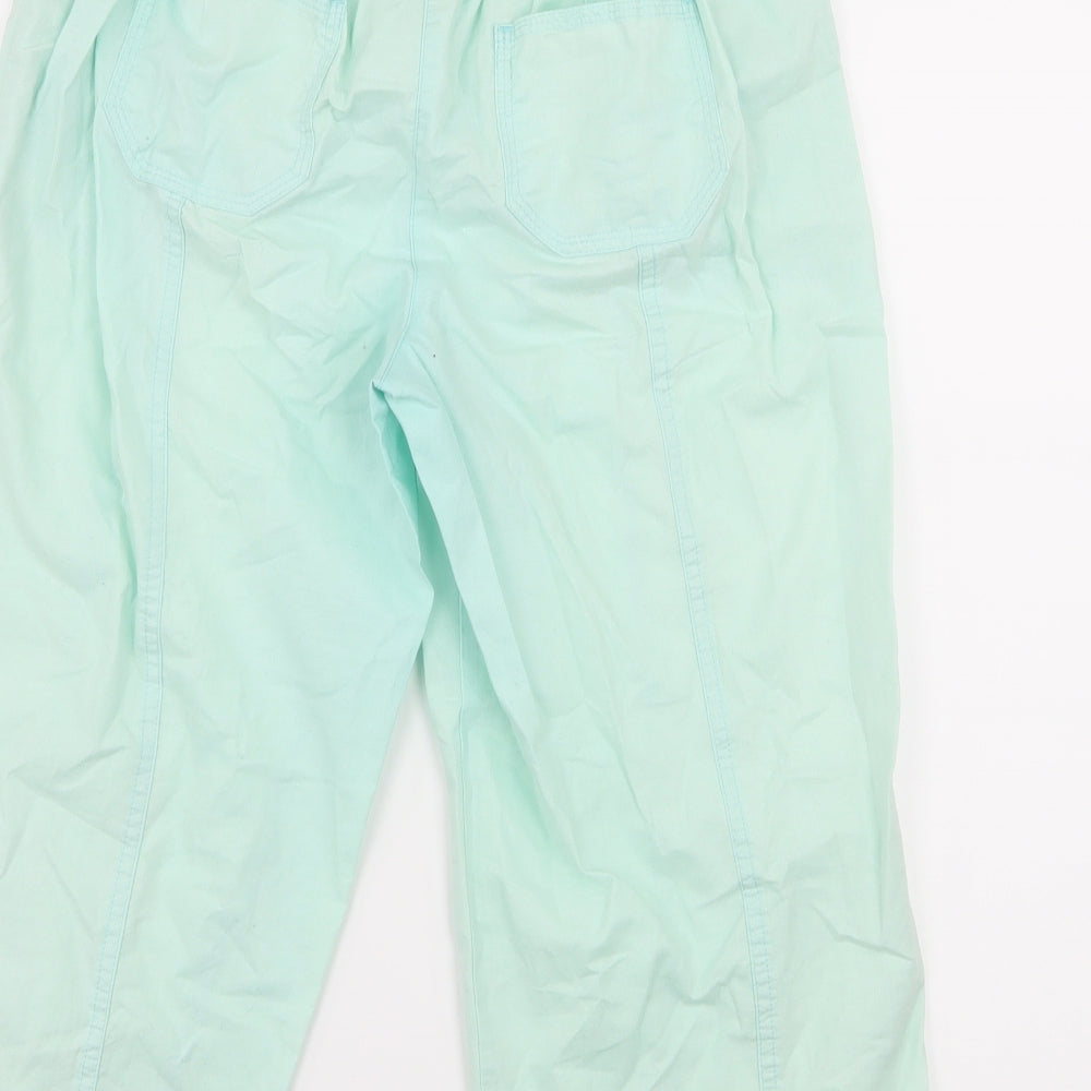 BHS Womens Green   Cropped Trousers Size 8